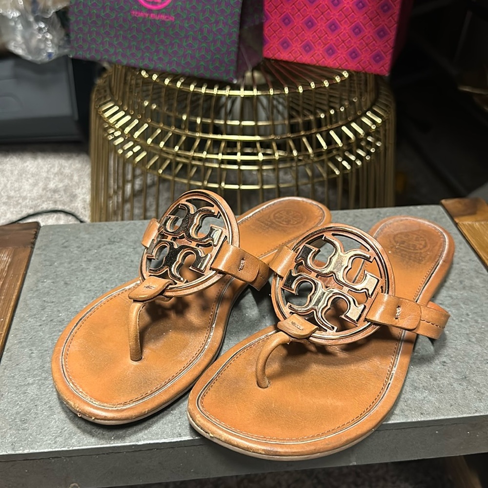 Tory Burch Miller Metal Hardware - Tan Ana Rose Gold